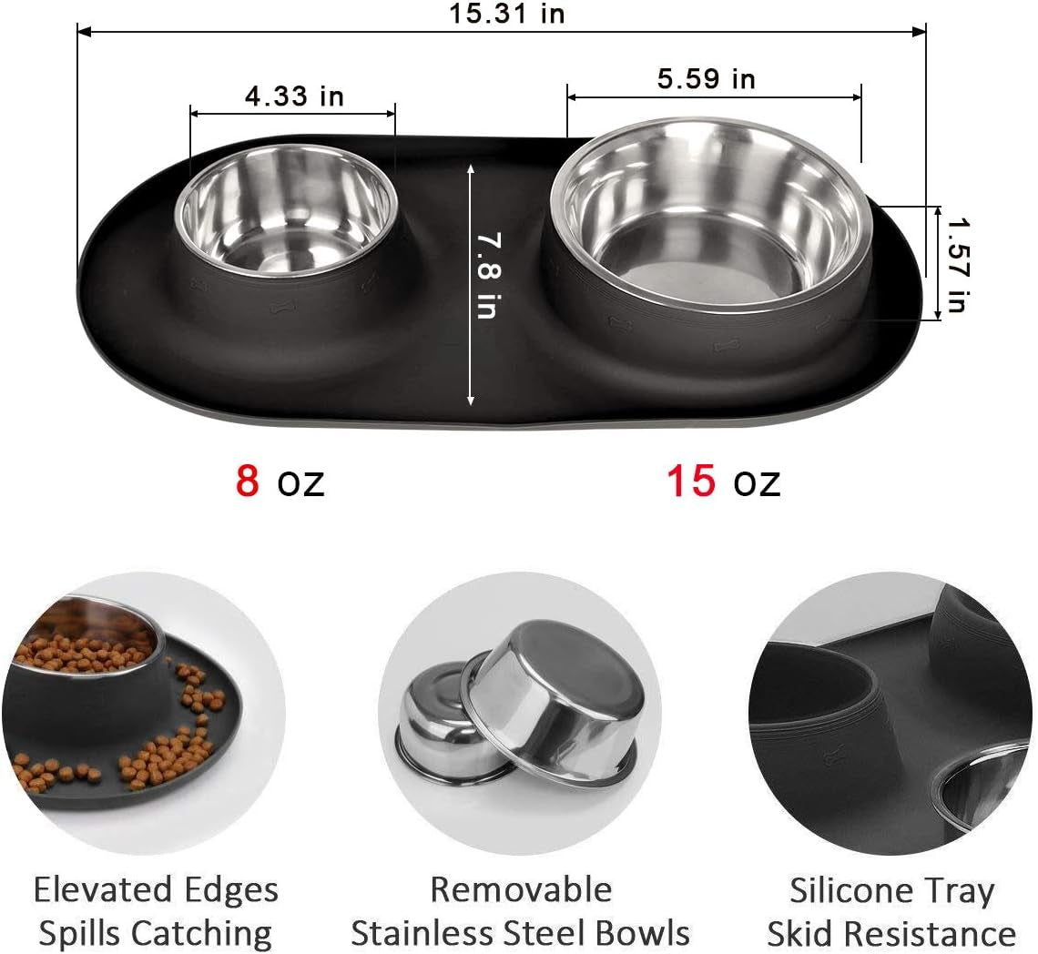 Dog/Cat Slow Feeder Bowl Insert, Slow down Pet Eating, Soft Silicone Slow Feeding for Small Medium Size, Perfect with Stainless Steel Plastic Glass Ceramic Dog Bowls