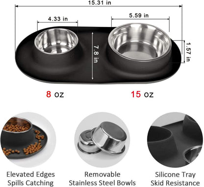 Dog/Cat Slow Feeder Bowl Insert, Slow down Pet Eating, Soft Silicone Slow Feeding for Small Medium Size, Perfect with Stainless Steel Plastic Glass Ceramic Dog Bowls