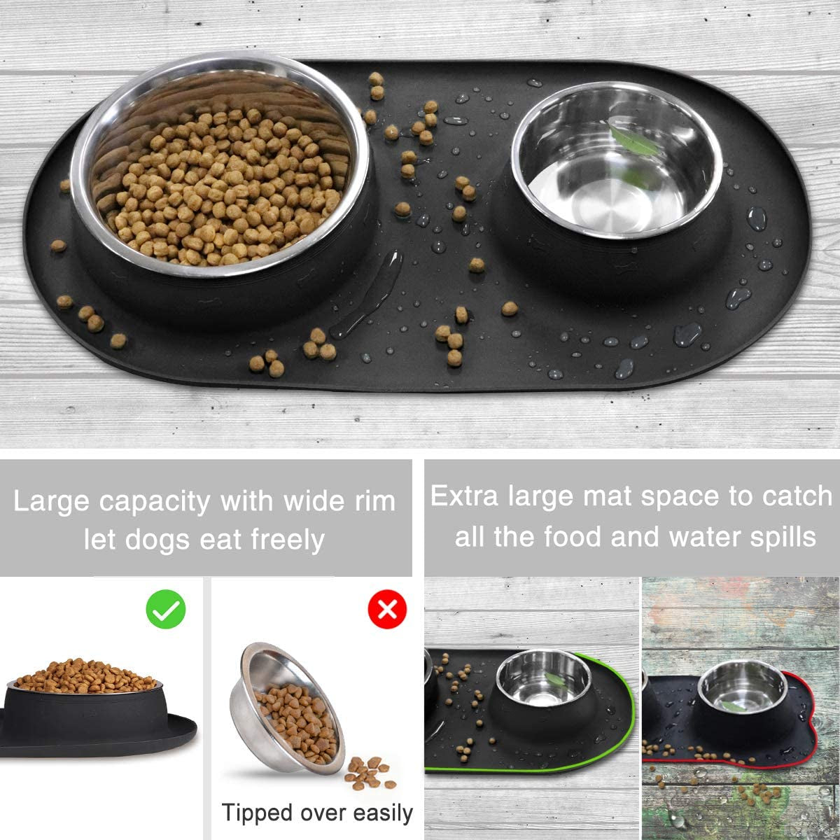 Dog/Cat Slow Feeder Bowl Insert, Slow down Pet Eating, Soft Silicone Slow Feeding for Small Medium Size, Perfect with Stainless Steel Plastic Glass Ceramic Dog Bowls