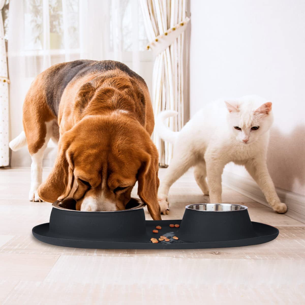 Dog/Cat Slow Feeder Bowl Insert, Slow down Pet Eating, Soft Silicone Slow Feeding for Small Medium Size, Perfect with Stainless Steel Plastic Glass Ceramic Dog Bowls